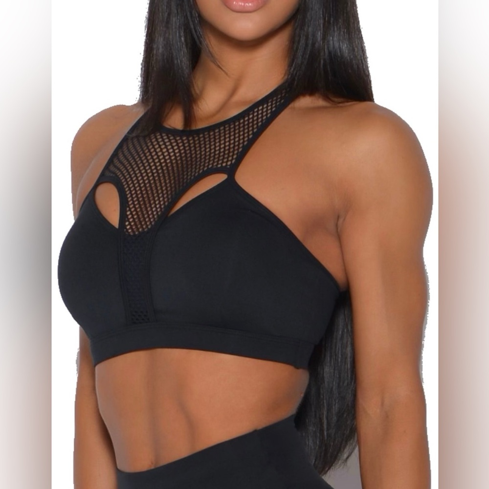 New Bombshell Sportswear Black Mohawk Leggings and Black Attitude Sports Bra M